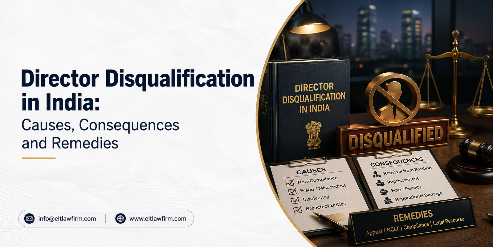 Director Disqualification in India: Causes, Consequences and Remedies